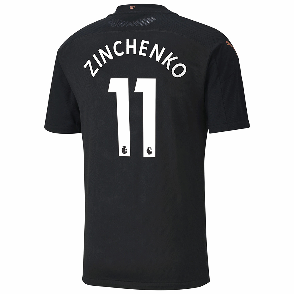 Niño Fútbol Camiseta Oleksandr Zinchenko #11 2ª Equipación Negra 2020/21 La Camisa Chile