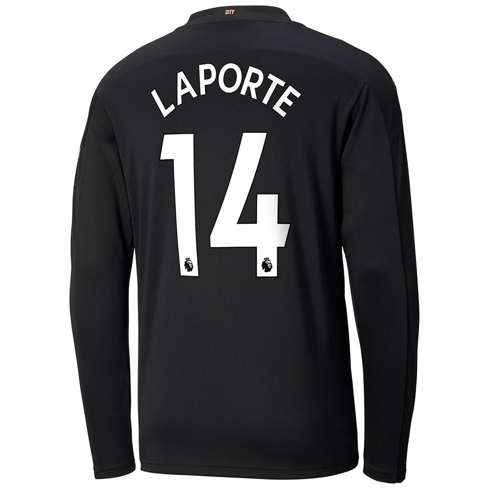 Niño Fútbol Camiseta Aymeric Laporte #14 2ª Equipación Negra 2020/21 La Camisa Chile