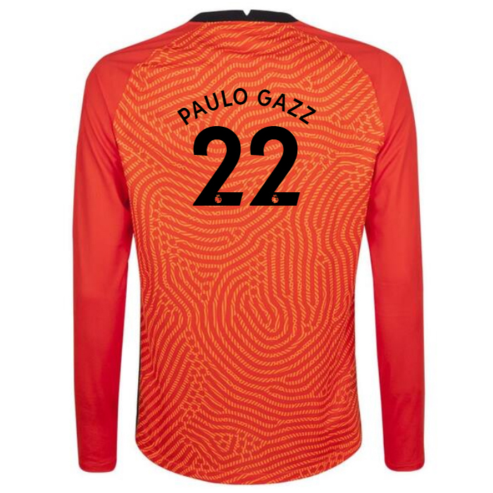 Niño Fútbol Camiseta Paulo Gazzaniga #22 1ª Equipación Naranja 2020/21 La Camisa Chile