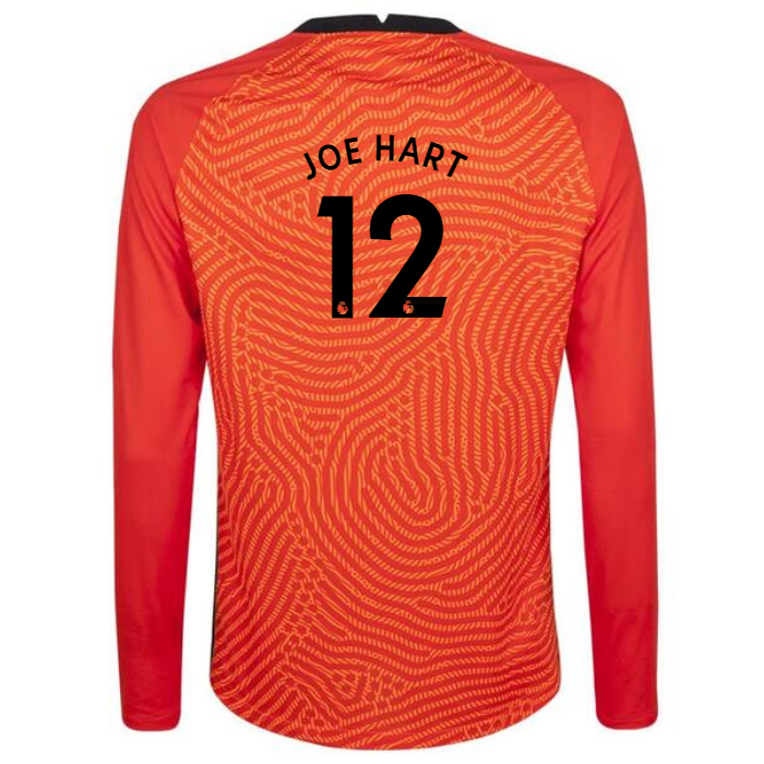 Niño Fútbol Camiseta Joe Hart #12 1ª Equipación Naranja 2020/21 La Camisa Chile