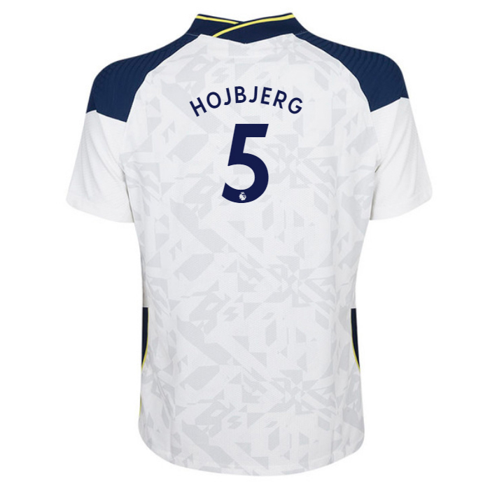 Niño Fútbol Camiseta Pierre-Emile Hojbjerg #5 1ª Equipación Blanco 2020/21 La Camisa Chile