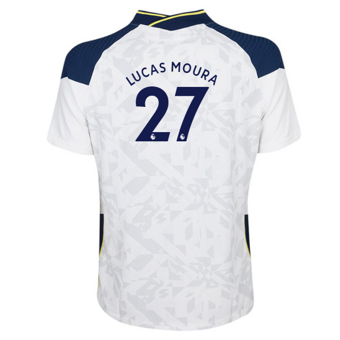 Niño Fútbol Camiseta Lucas Moura #27 1ª Equipación Blanco 2020/21 La Camisa Chile