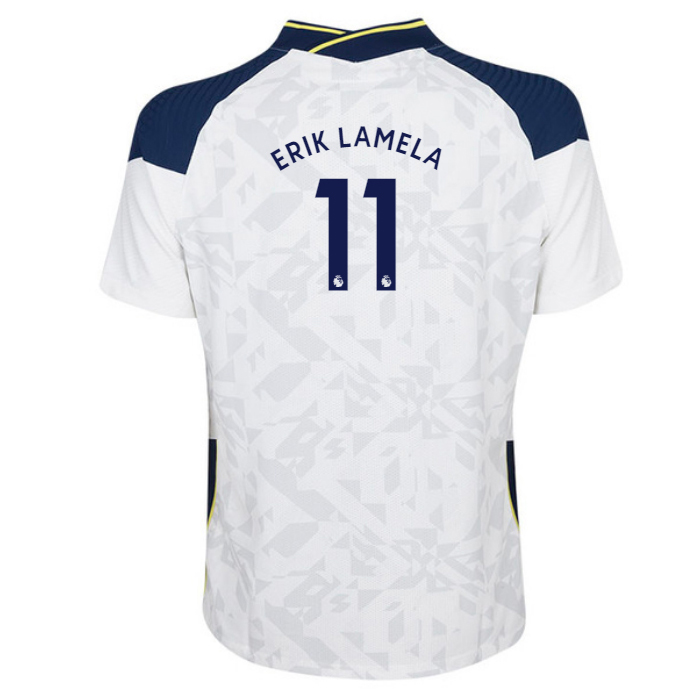 Niño Fútbol Camiseta Erik Lamela #11 1ª Equipación Blanco 2020/21 La Camisa Chile