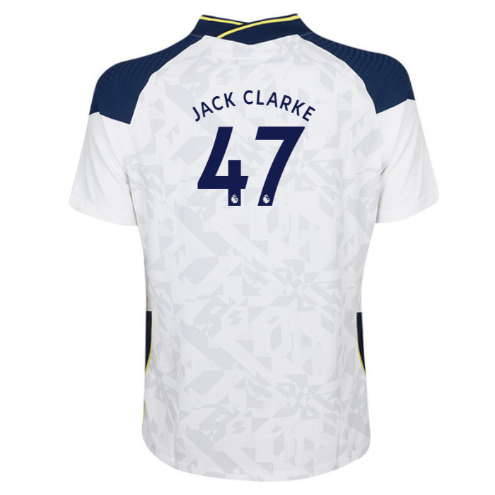 Niño Fútbol Camiseta Jack Clarke #47 1ª Equipación Blanco 2020/21 La Camisa Chile