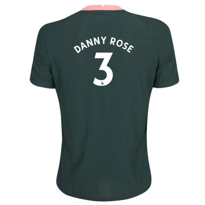 Niño Fútbol Camiseta Danny Rose #3 2ª Equipación Verde Oscuro 2020/21 La Camisa Chile