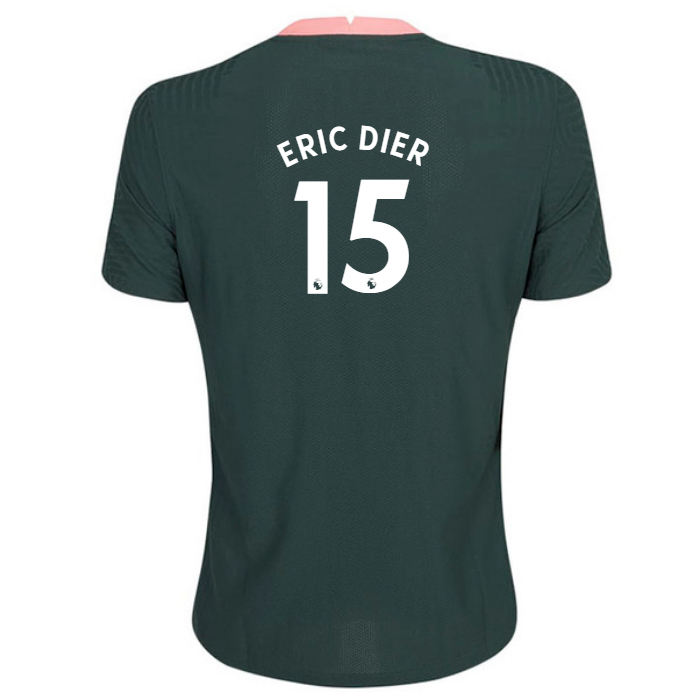 Niño Fútbol Camiseta Eric Dier #15 2ª Equipación Verde Oscuro 2020/21 La Camisa Chile