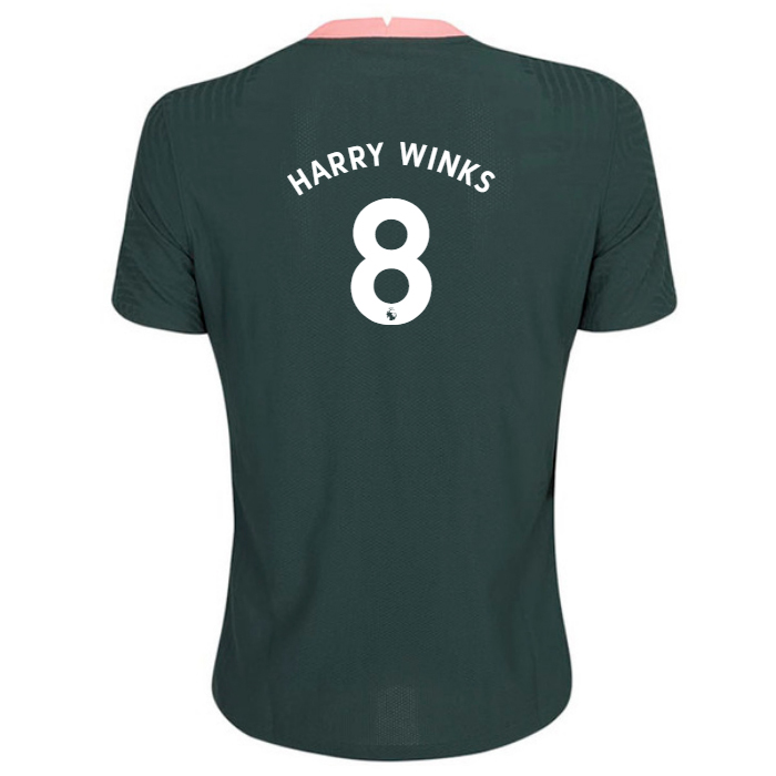 Niño Fútbol Camiseta Harry Winks #8 2ª Equipación Verde Oscuro 2020/21 La Camisa Chile
