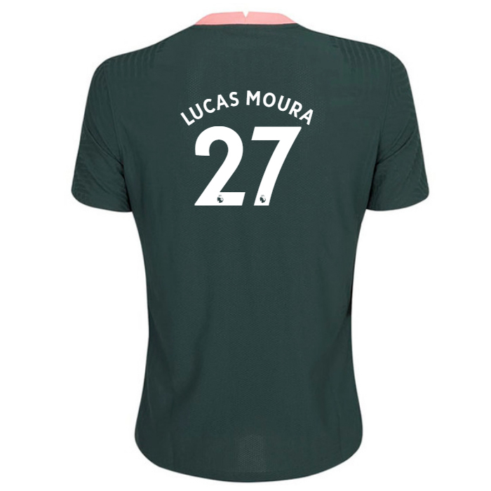 Niño Fútbol Camiseta Lucas Moura #27 2ª Equipación Verde Oscuro 2020/21 La Camisa Chile