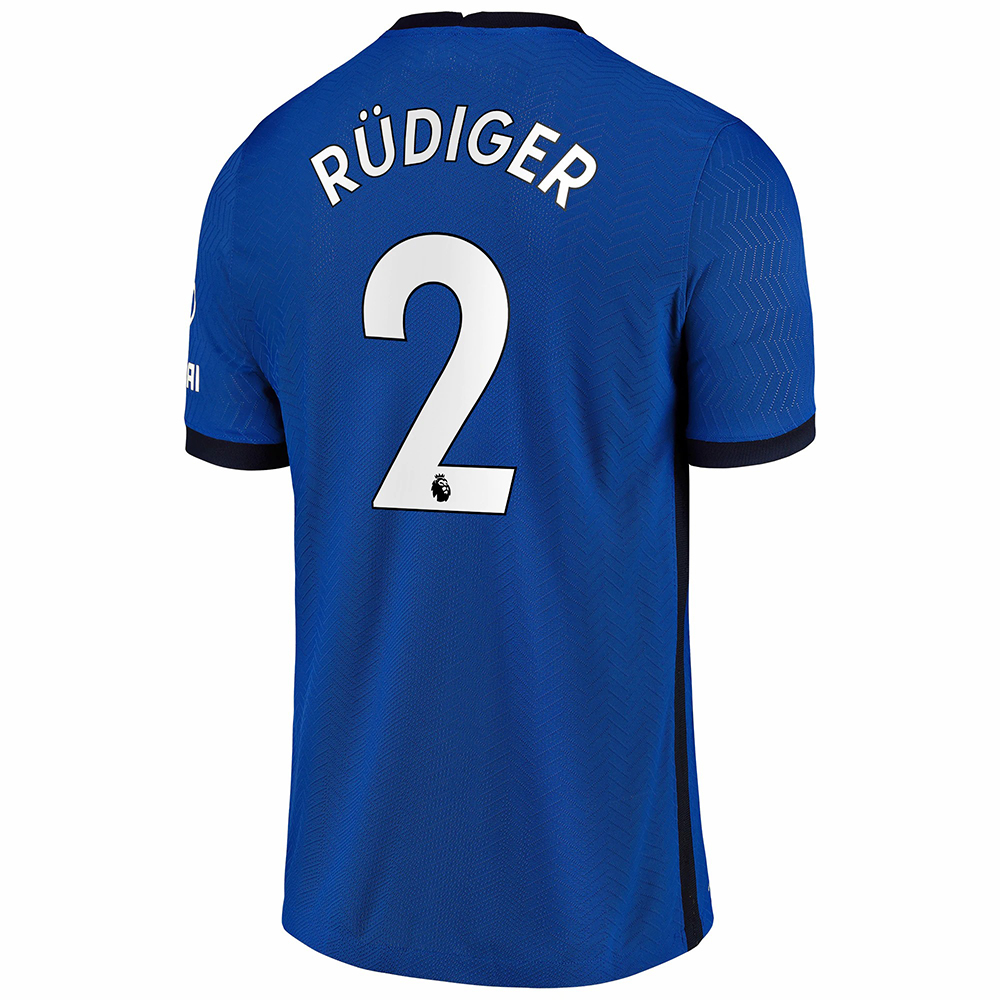Niño Fútbol Camiseta Antonio Rudiger #2 1ª Equipación Azul 2020/21 La Camisa Chile