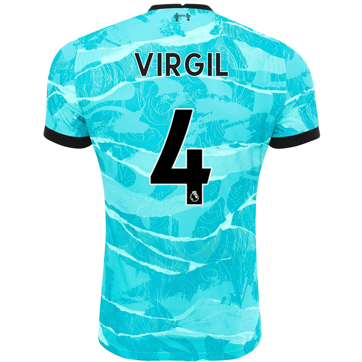 Niño Fútbol Camiseta Virgil van Dijk #4 2ª Equipación Azul 2020/21 La Camisa Chile