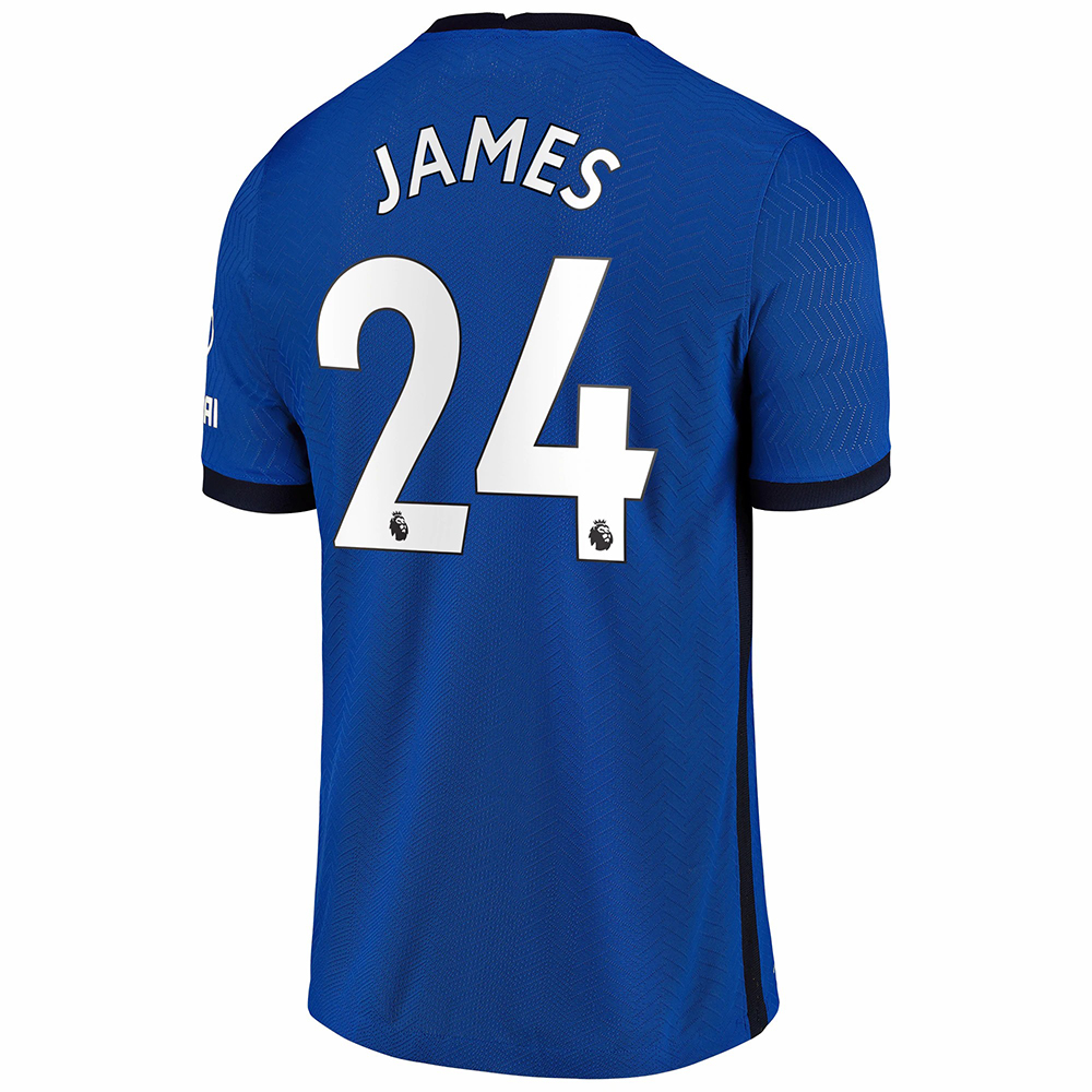 Niño Fútbol Camiseta Reece James #24 1ª Equipación Azul 2020/21 La Camisa Chile