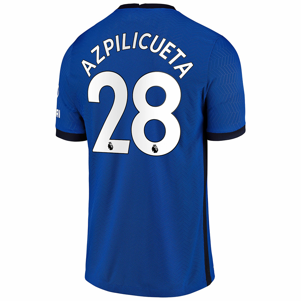 Niño Fútbol Camiseta Cesar Azpilicueta #28 1ª Equipación Azul 2020/21 La Camisa Chile