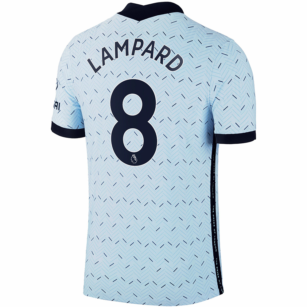 Niño Fútbol Camiseta Frank Lampard #8 2ª Equipación Azul Claro 2020/21 La Camisa Chile