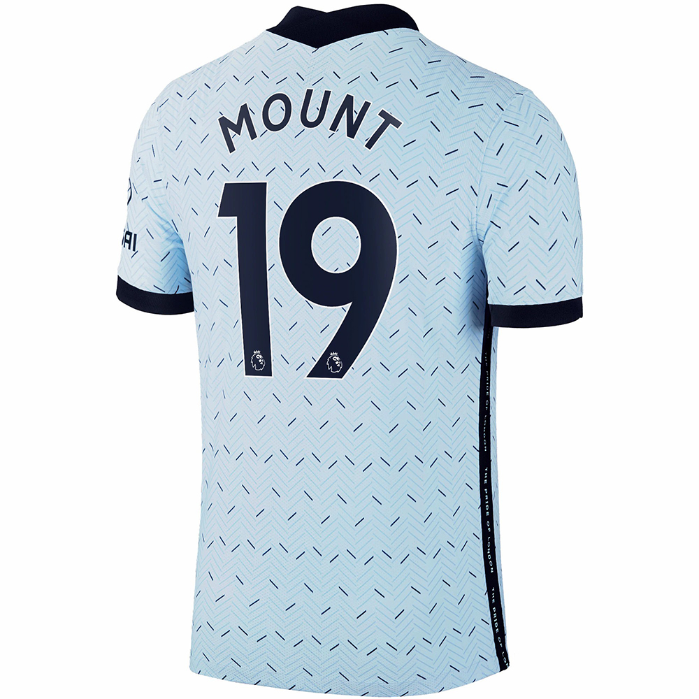 Niño Fútbol Camiseta Mason Mount #19 2ª Equipación Azul Claro 2020/21 La Camisa Chile