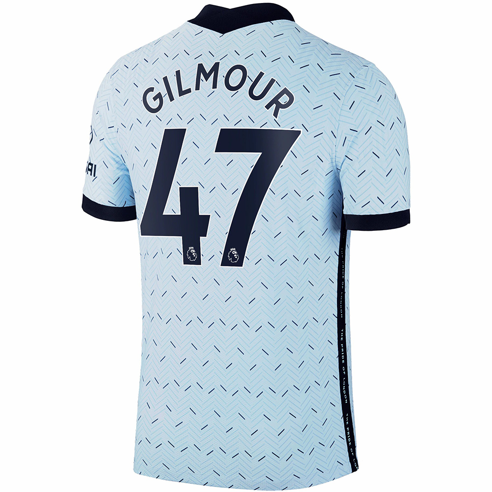Niño Fútbol Camiseta Billy Gilmour #47 2ª Equipación Azul Claro 2020/21 La Camisa Chile