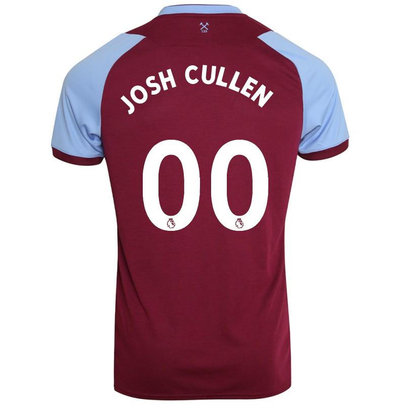 Niño Fútbol Camiseta Josh Cullen #0 1ª Equipación Borgoña 2020/21 La Camisa Chile