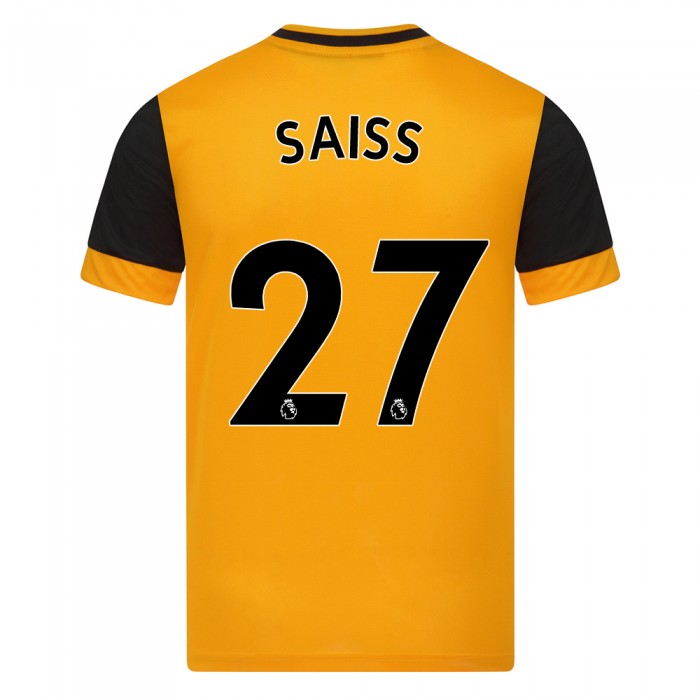 Niño Fútbol Camiseta Romain Saiss #27 1ª Equipación Naranja 2020/21 La Camisa Chile