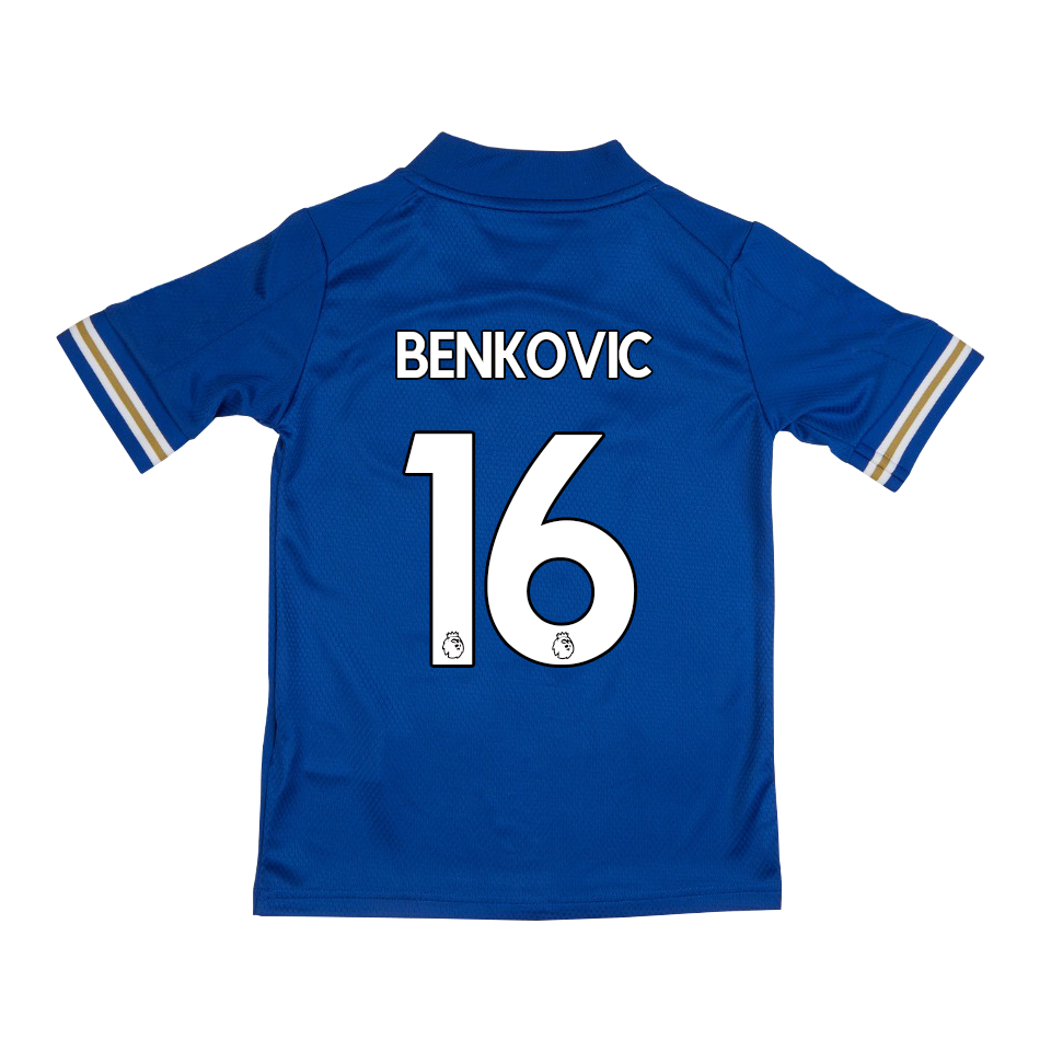 Niño Fútbol Camiseta Filip Benkovic #16 1ª Equipación Azul 2020/21 La Camisa Chile