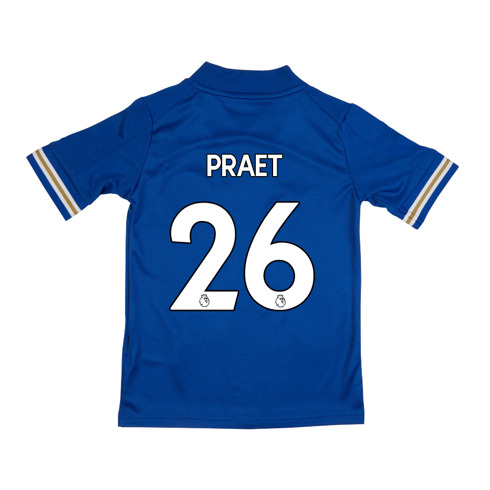 Niño Fútbol Camiseta Dennis Praet #26 1ª Equipación Azul 2020/21 La Camisa Chile