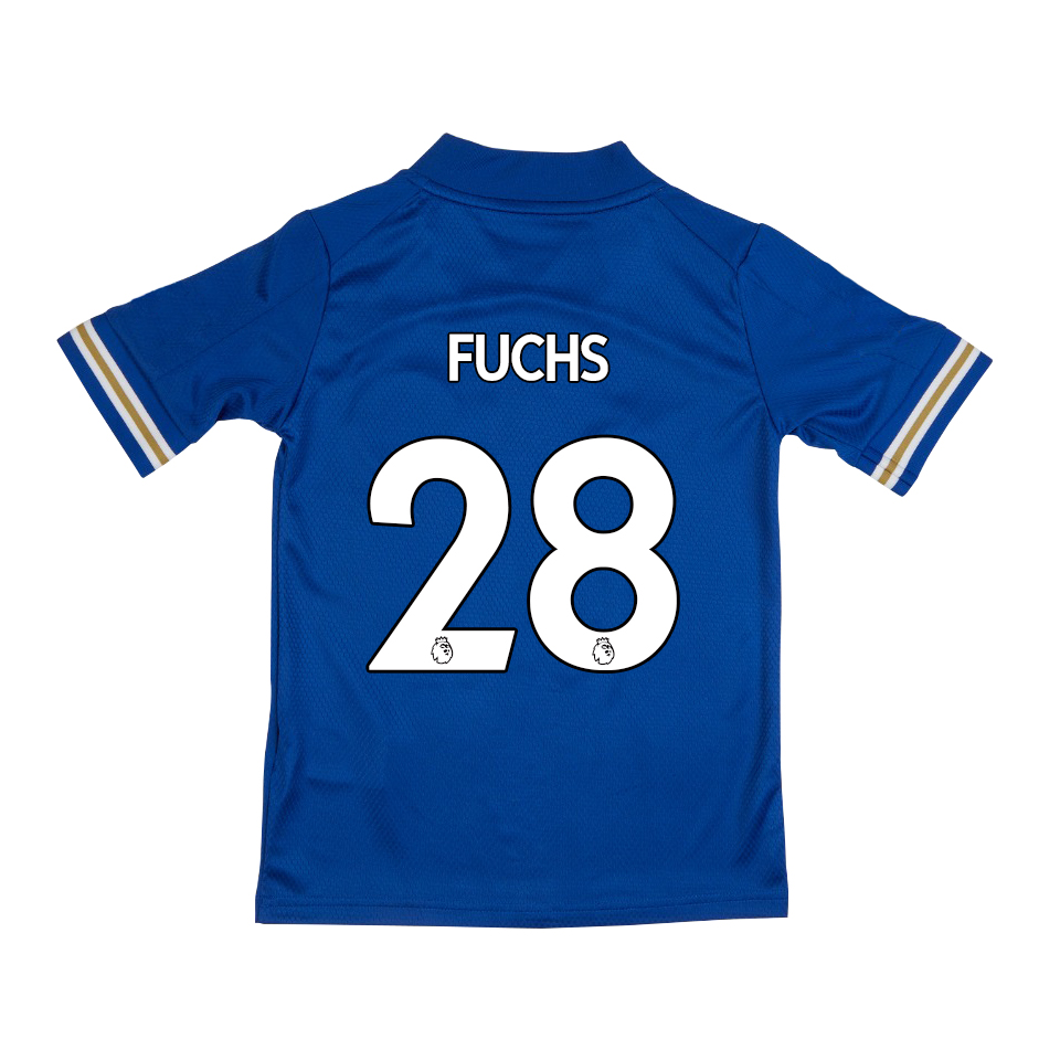 Niño Fútbol Camiseta Christian Fuchs #28 1ª Equipación Azul 2020/21 La Camisa Chile