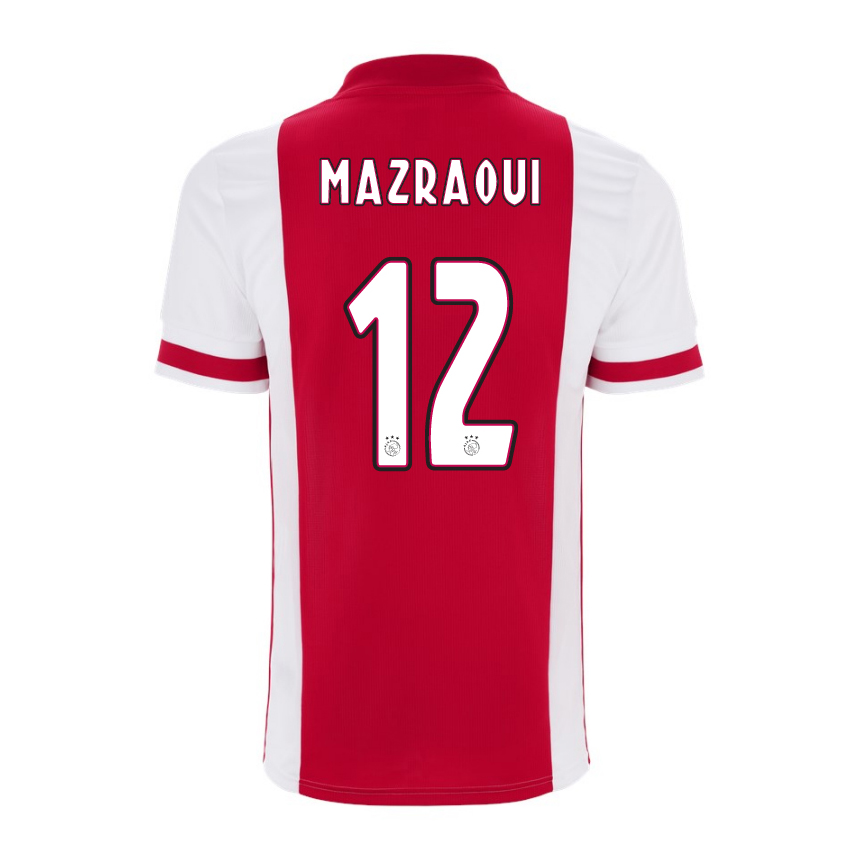 Niño Fútbol Camiseta Noussair Mazraoui #12 1ª Equipación Roja 2020/21 La Camisa Chile