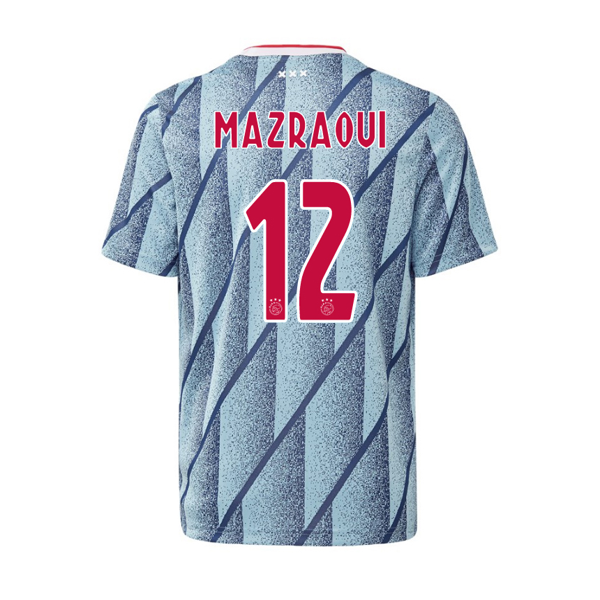 Niño Fútbol Camiseta Noussair Mazraoui #12 2ª Equipación Azul 2020/21 La Camisa Chile
