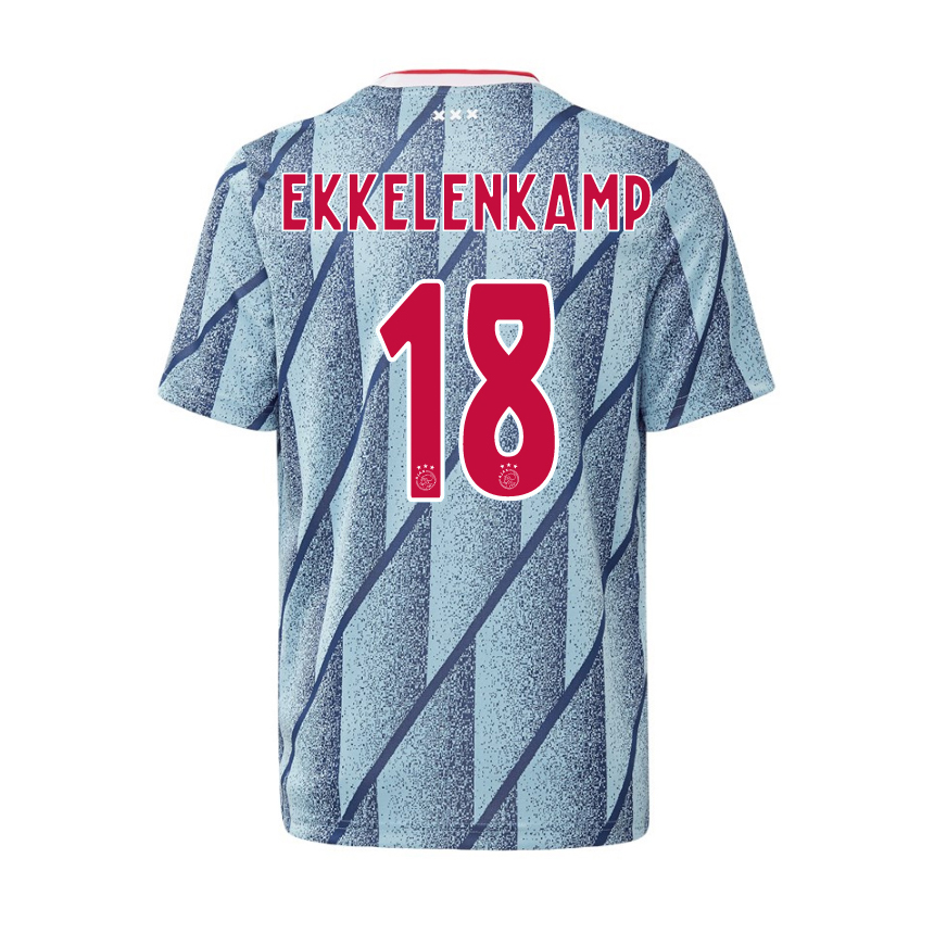 Niño Fútbol Camiseta Jurgen Ekkelenkamp #18 2ª Equipación Azul 2020/21 La Camisa Chile