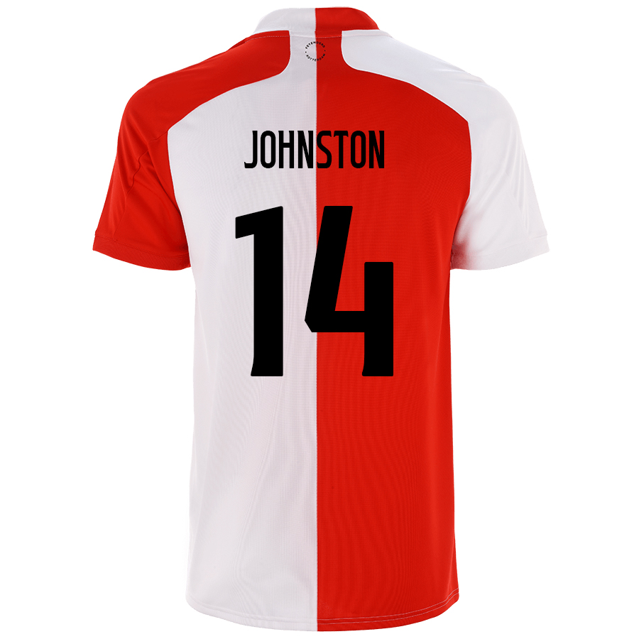Niño Fútbol Camiseta George Johnston #14 1ª Equipación Roja Blanco 2020/21 La Camisa Chile