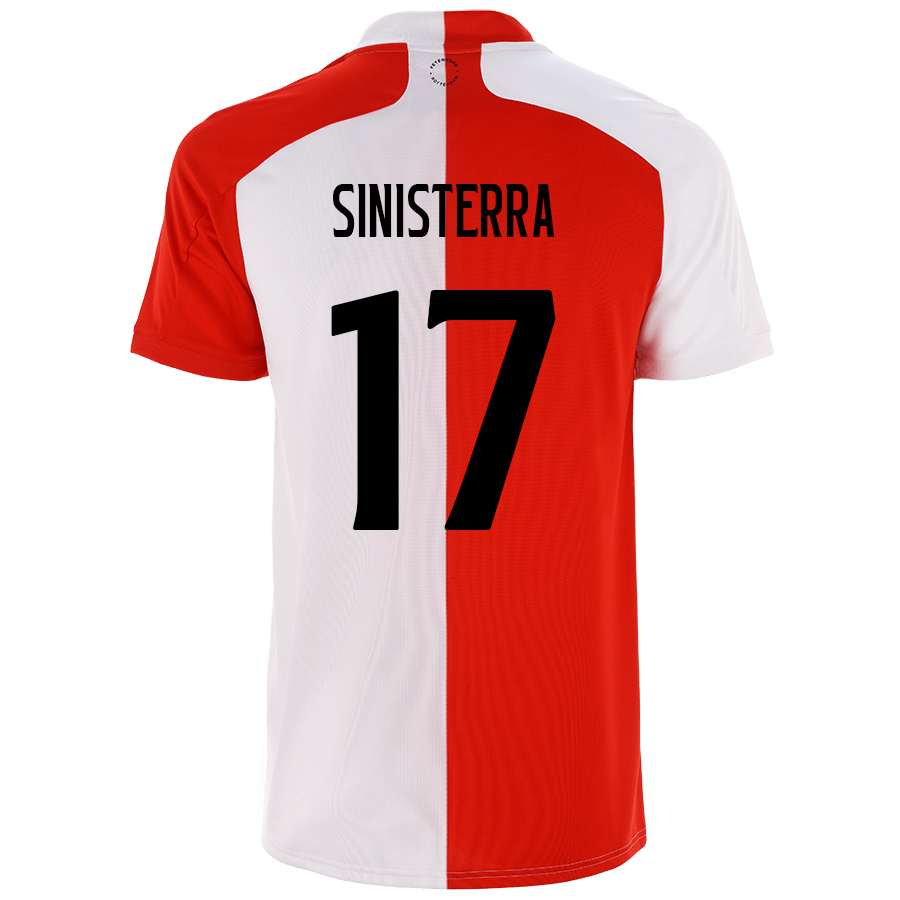 Niño Fútbol Camiseta Luis Sinisterra #17 1ª Equipación Roja Blanco 2020/21 La Camisa Chile