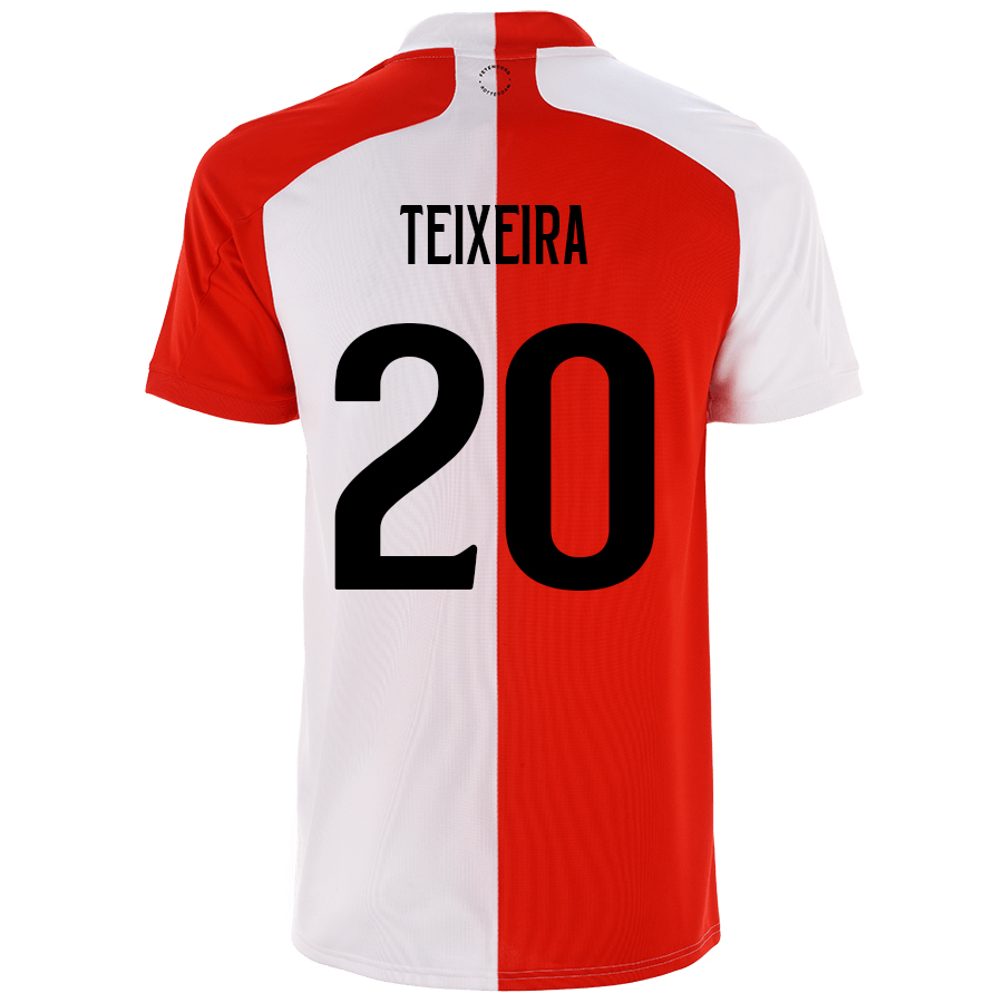 Niño Fútbol Camiseta Joao Carlos Teixeira #20 1ª Equipación Roja Blanco 2020/21 La Camisa Chile