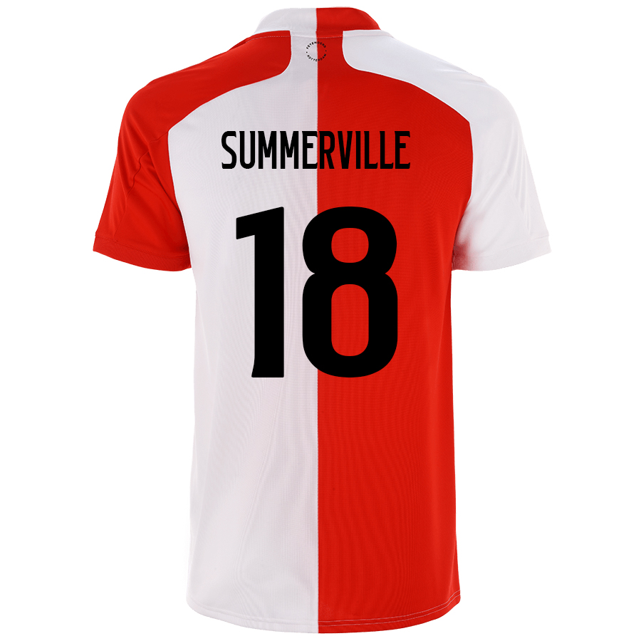 Niño Fútbol Camiseta Crysencio Summerville #18 1ª Equipación Roja Blanco 2020/21 La Camisa Chile