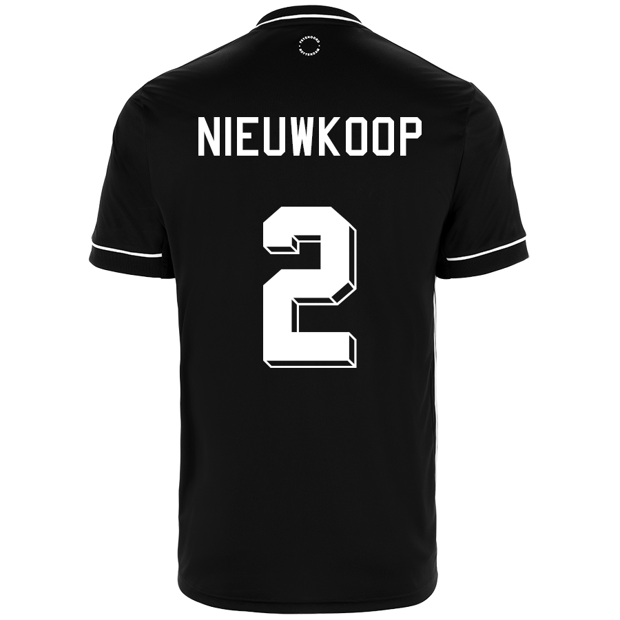 Niño Fútbol Camiseta Bart Nieuwkoop #2 2ª Equipación Negra 2020/21 La Camisa Chile