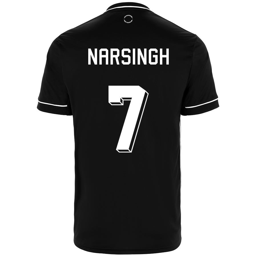 Niño Fútbol Camiseta Luciano Narsingh #7 2ª Equipación Negra 2020/21 La Camisa Chile
