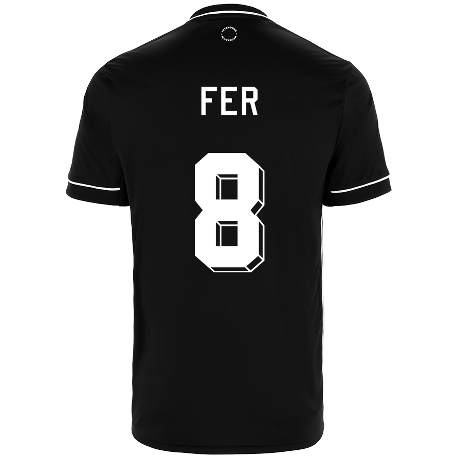 Niño Fútbol Camiseta Leroy Fer #8 2ª Equipación Negra 2020/21 La Camisa Chile