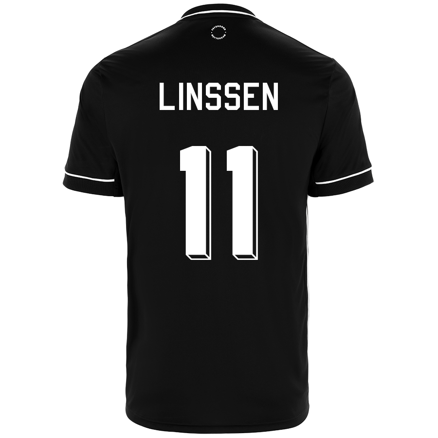 Niño Fútbol Camiseta Bryan Linssen #11 2ª Equipación Negra 2020/21 La Camisa Chile