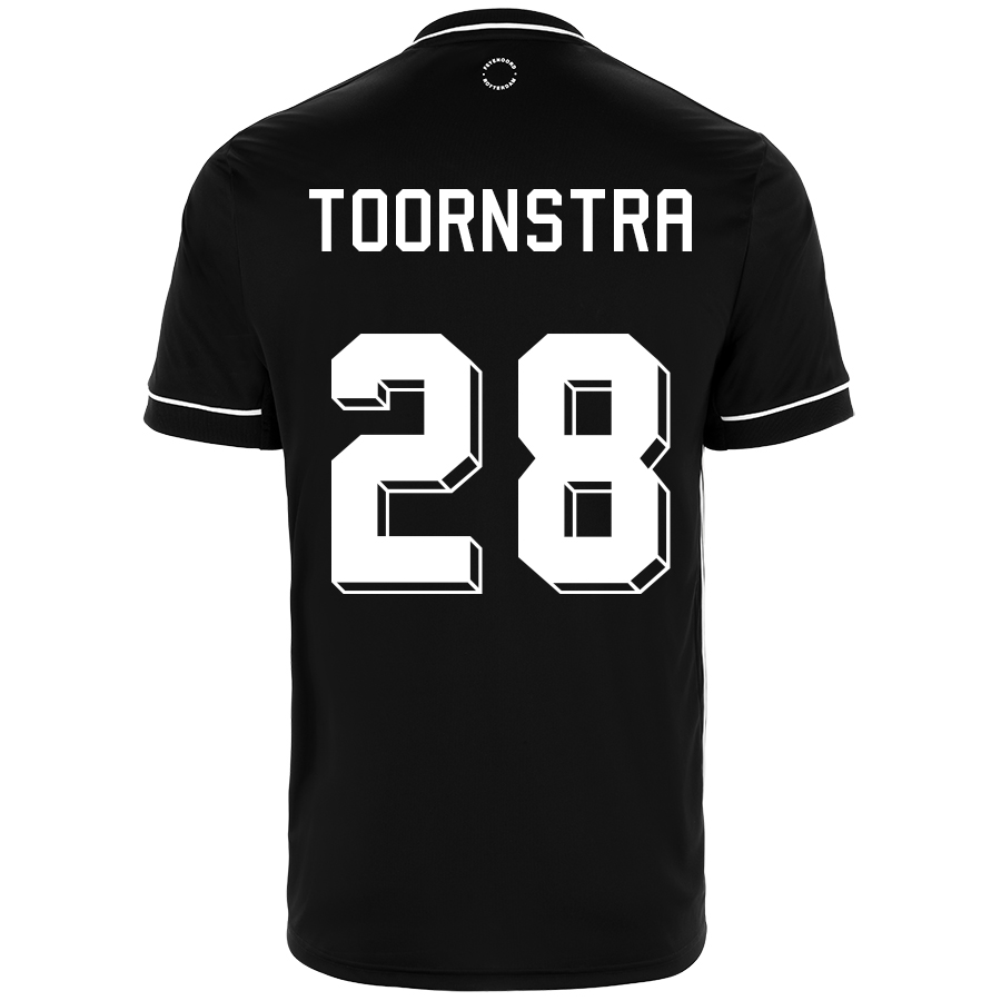 Niño Fútbol Camiseta Jens Toornstra #28 2ª Equipación Negra 2020/21 La Camisa Chile