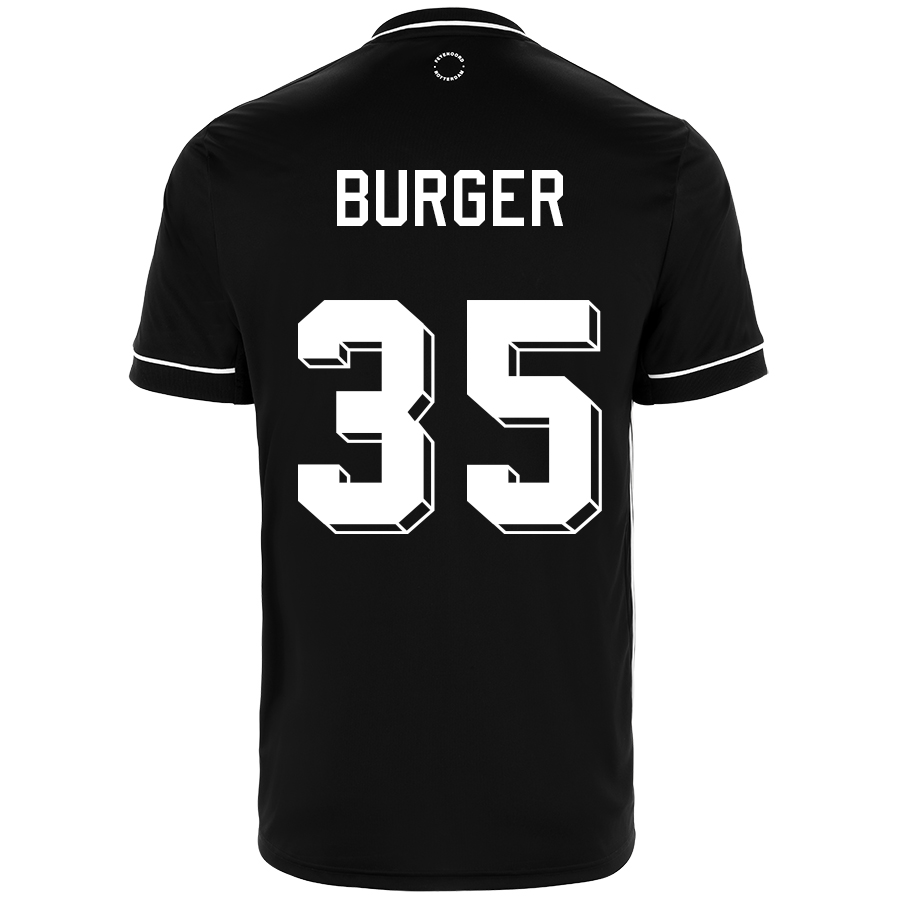 Niño Fútbol Camiseta Wouter Burger #35 2ª Equipación Negra 2020/21 La Camisa Chile