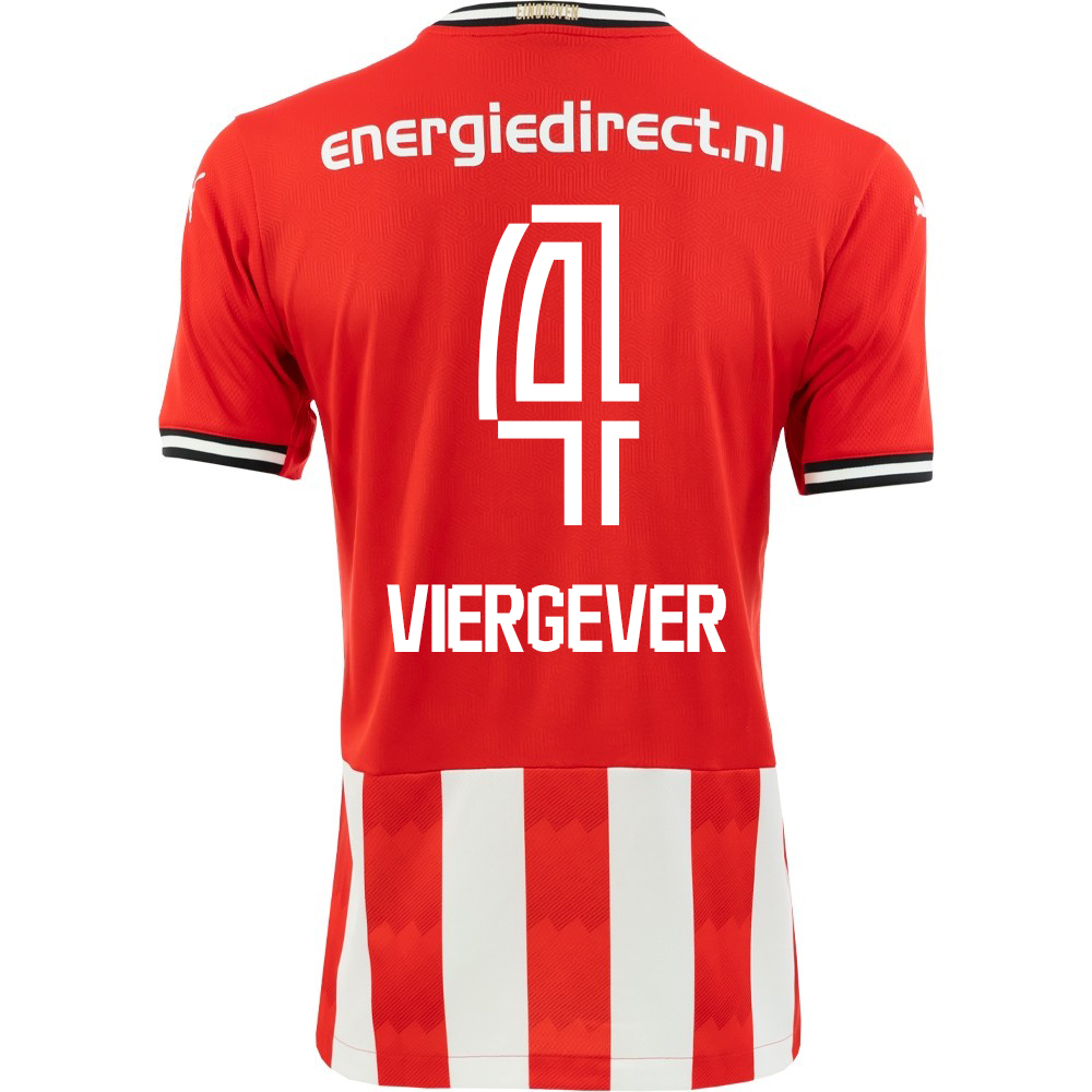Niño Fútbol Camiseta Nick Viergever #4 1ª Equipación Roja 2020/21 La Camisa Chile