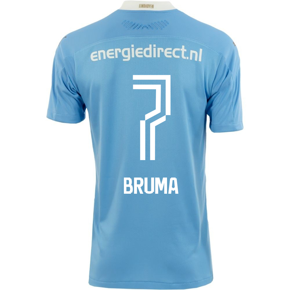 Niño Fútbol Camiseta Bruma #7 2ª Equipación Azul 2020/21 La Camisa Chile