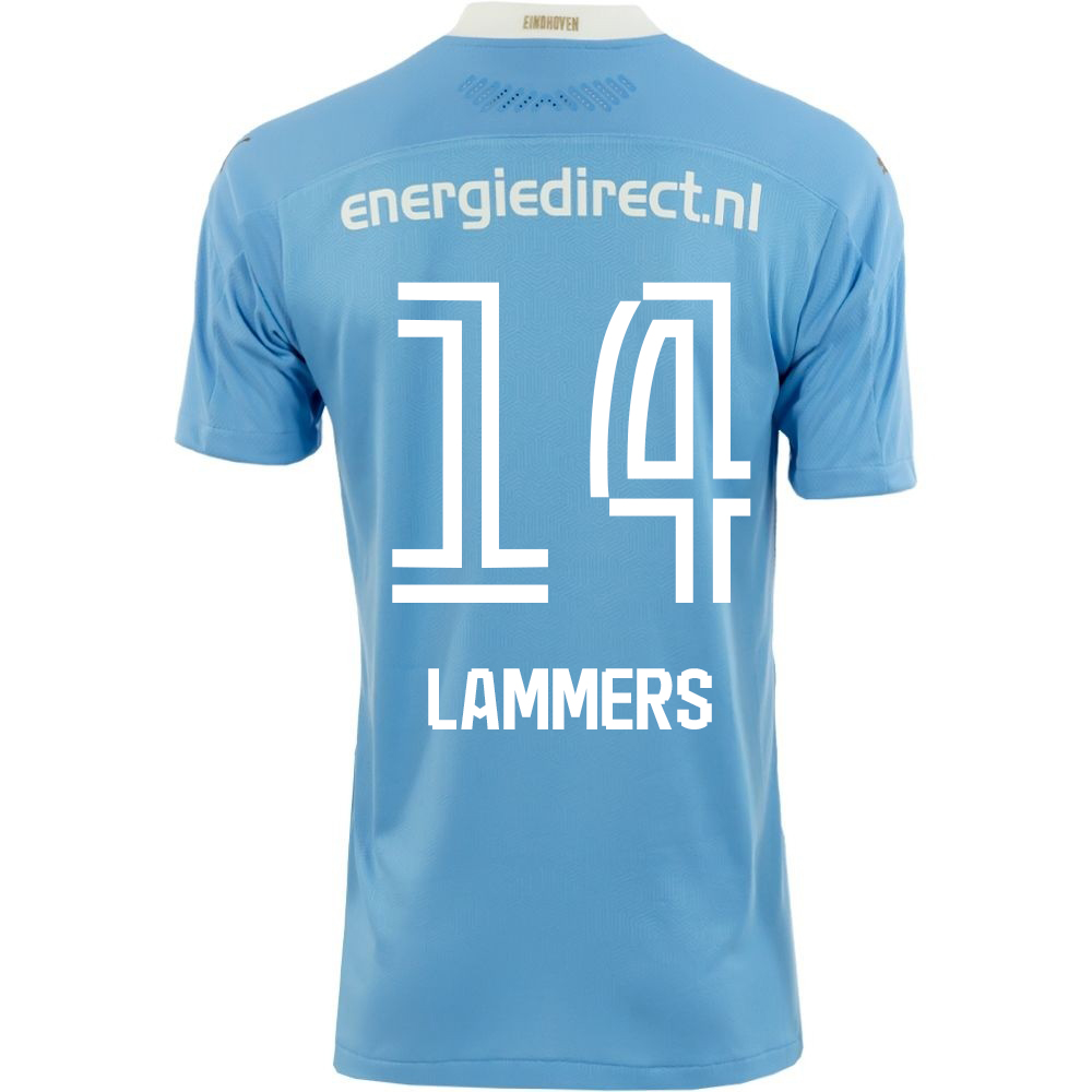 Niño Fútbol Camiseta Sam Lammers #14 2ª Equipación Azul 2020/21 La Camisa Chile