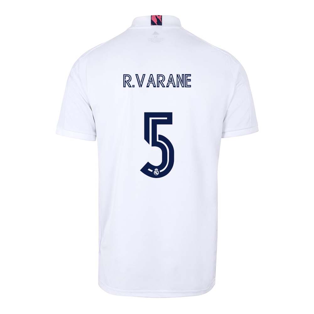 Niño Fútbol Camiseta Raphael Varane #5 1ª Equipación Blanco 2020/21 La Camisa Chile