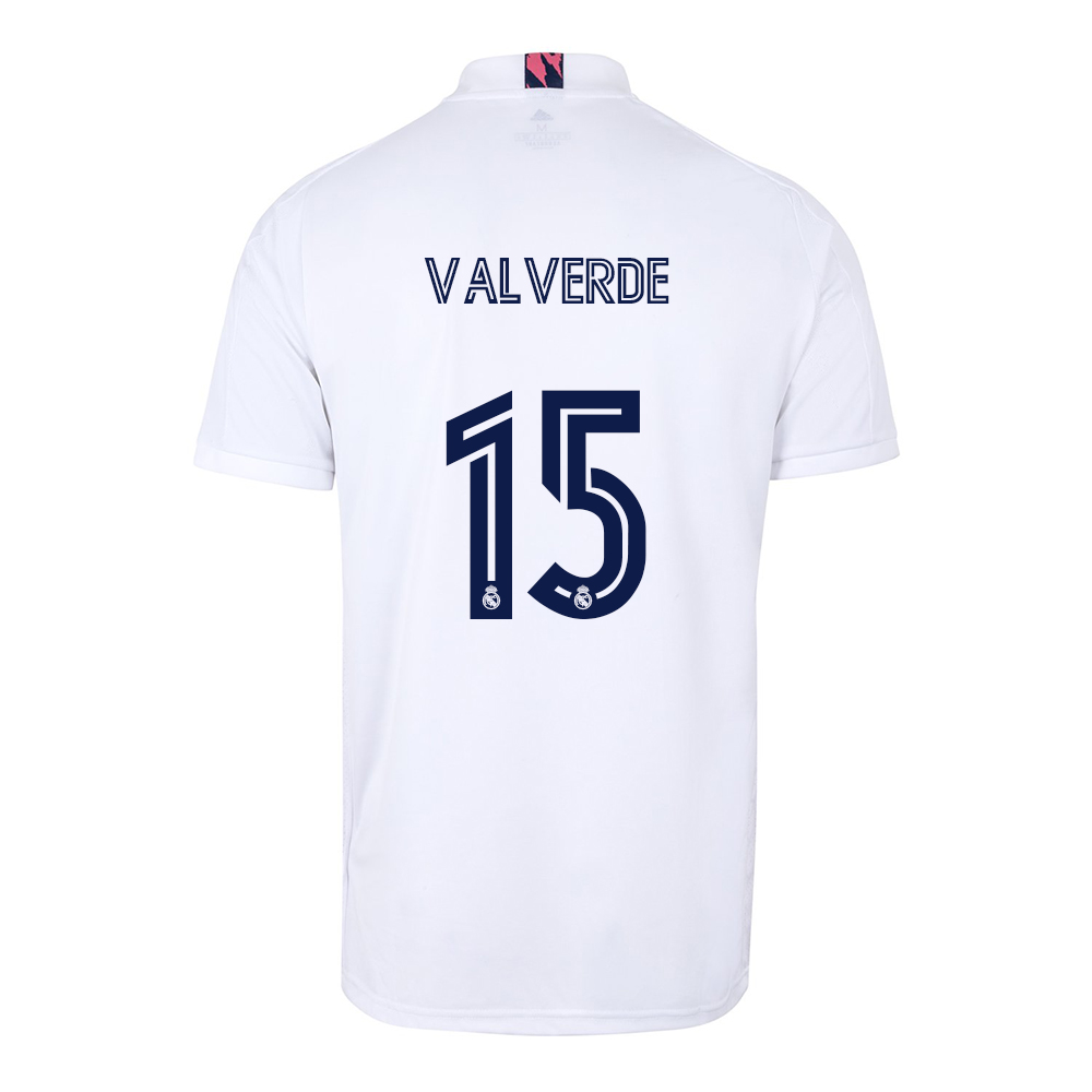 Niño Fútbol Camiseta Federico Valverde #15 1ª Equipación Blanco 2020/21 La Camisa Chile