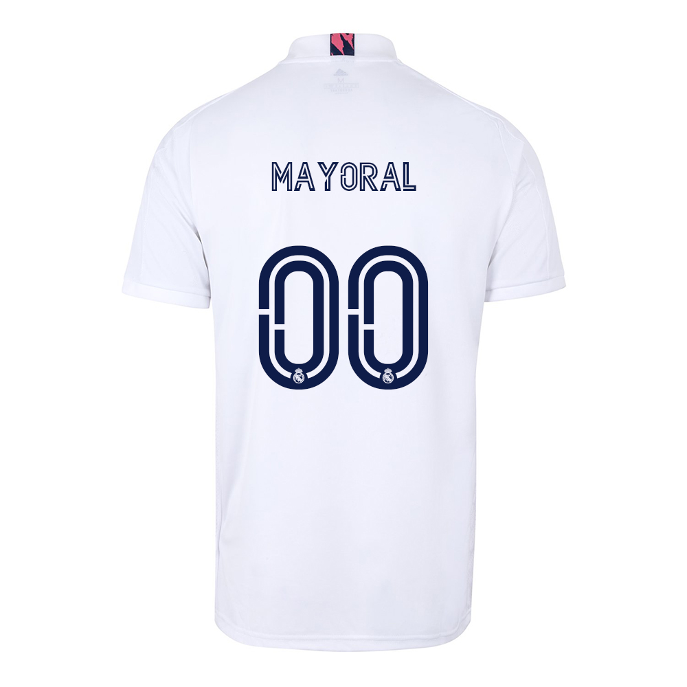 Niño Fútbol Camiseta Borja Mayoral #0 1ª Equipación Blanco 2020/21 La Camisa Chile
