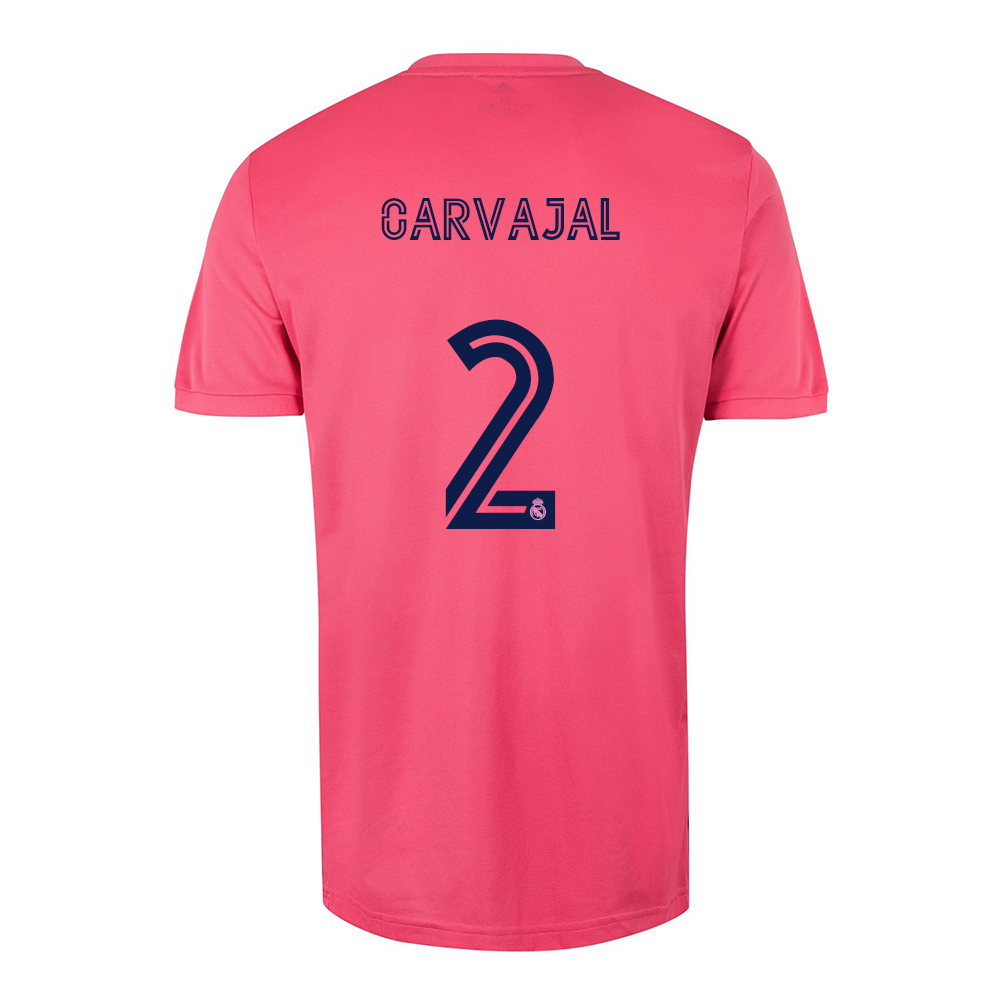 Niño Fútbol Camiseta Daniel Carvajal #2 2ª Equipación Rosado 2020/21 La Camisa Chile