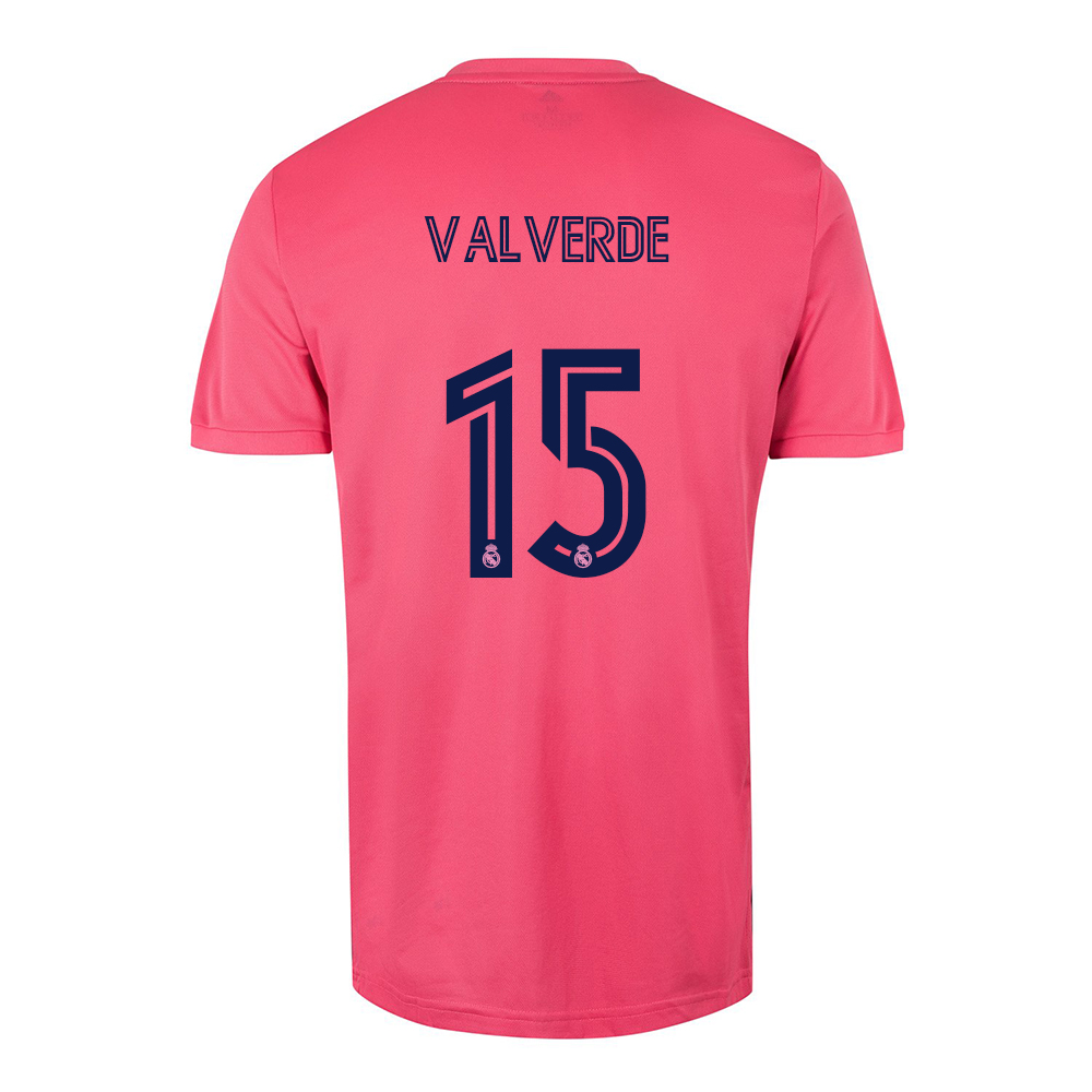 Niño Fútbol Camiseta Federico Valverde #15 2ª Equipación Rosado 2020/21 La Camisa Chile