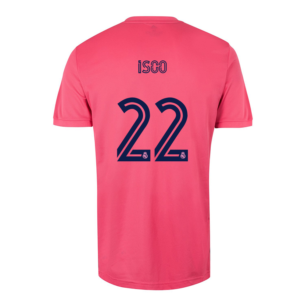 Niño Fútbol Camiseta Isco #22 2ª Equipación Rosado 2020/21 La Camisa Chile