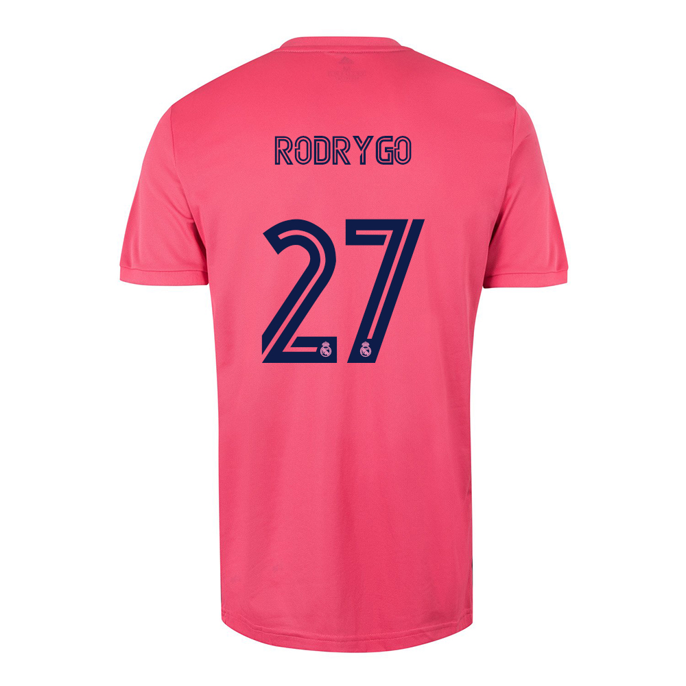 Niño Fútbol Camiseta Rodrygo #27 2ª Equipación Rosado 2020/21 La Camisa Chile
