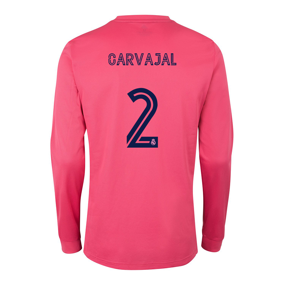 Niño Fútbol Camiseta Daniel Carvajal #2 2ª Equipación Rosado 2020/21 La Camisa Chile