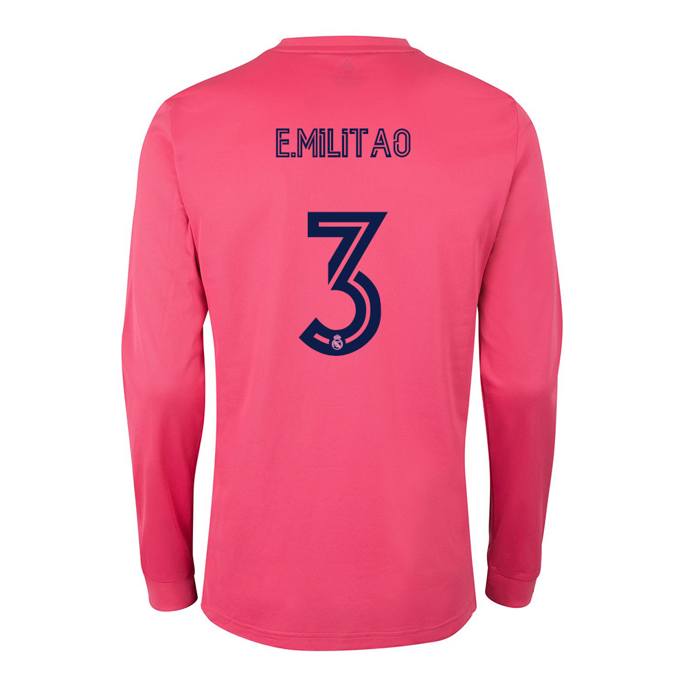 Niño Fútbol Camiseta Eder Militao #3 2ª Equipación Rosado 2020/21 La Camisa Chile