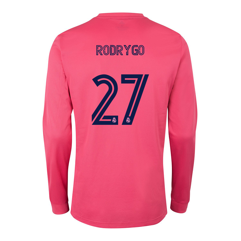 Niño Fútbol Camiseta Rodrygo #27 2ª Equipación Rosado 2020/21 La Camisa Chile